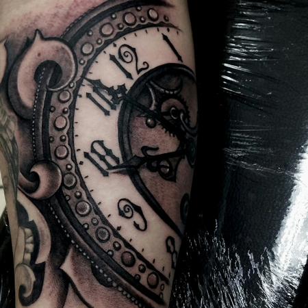 Tattoos - clock time piece tattoo - 128168